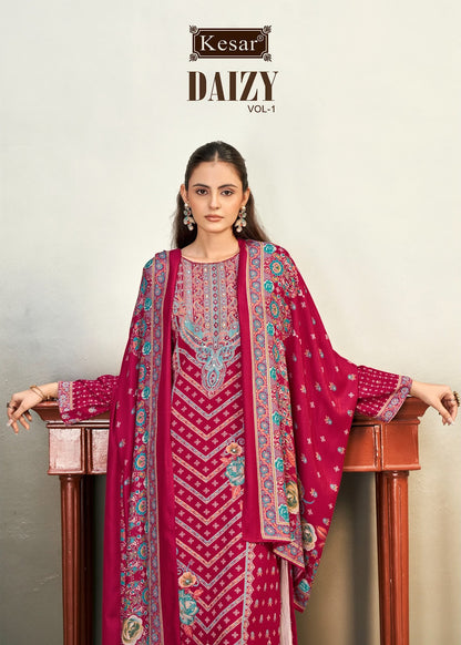 Daizy Vol 1 Kesar Viscose Pashmina Suits Exporter Gujarat