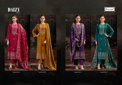 Daizy Vol 2 Kesar Viscose Pashmina Suits Supplier Gujarat