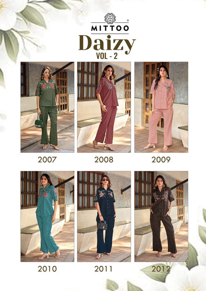 Daizy Vol 2 Mittoo Viscose Co Ord Set Manufacturer