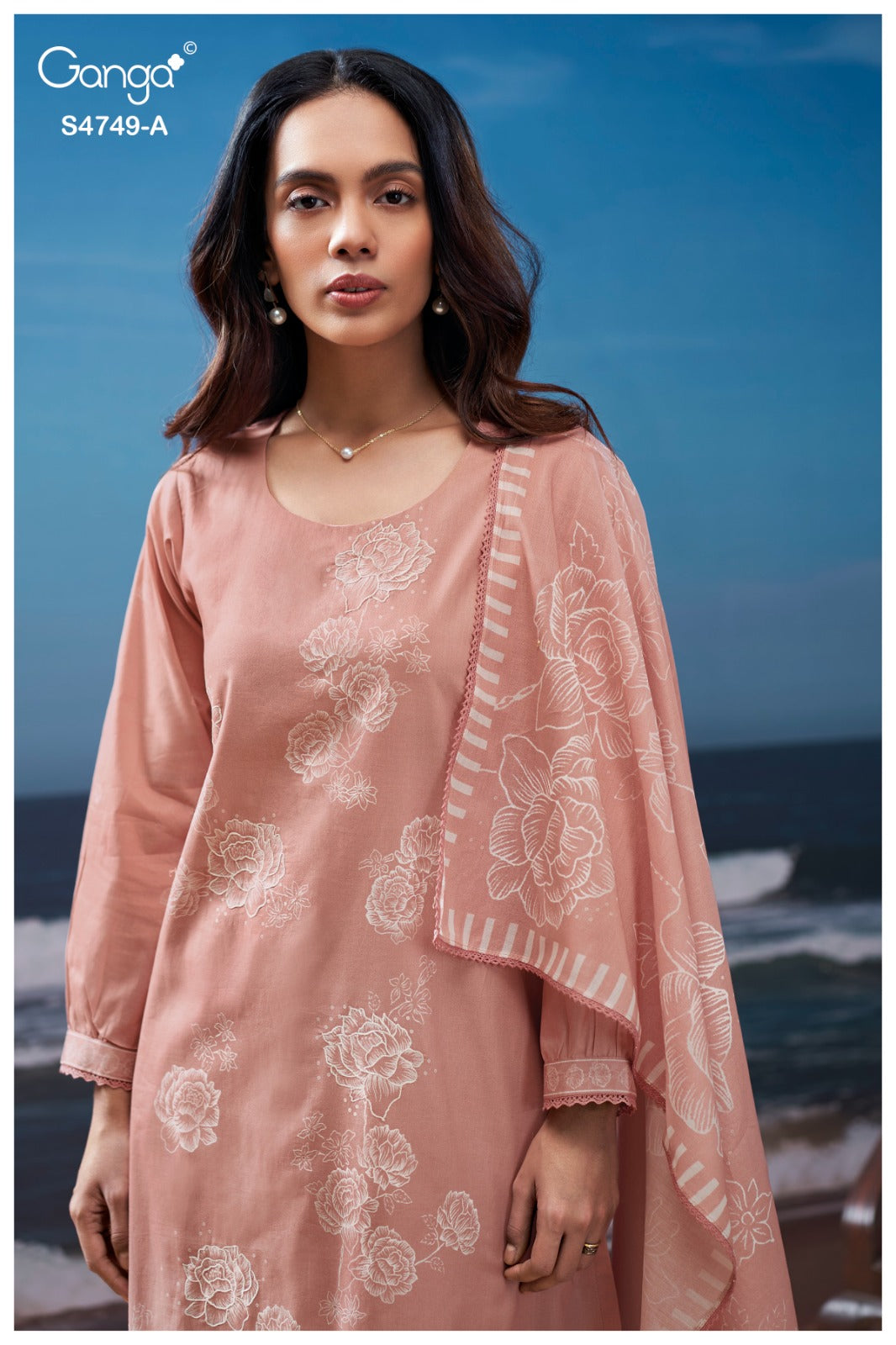 Dakshii 4749 Ganga Cotton Pant Style Suits Wholesaler Gujarat