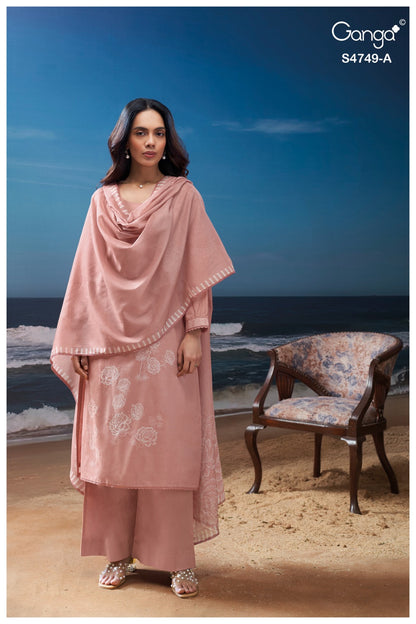 Dakshii 4749 Ganga Cotton Pant Style Suits Wholesaler Gujarat