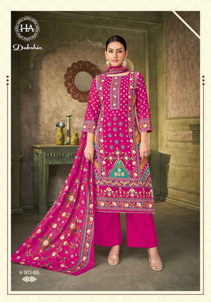 Dakshin Harshit Fashion Viscose Rayon Karachi Salwar Suits Wholesale Price