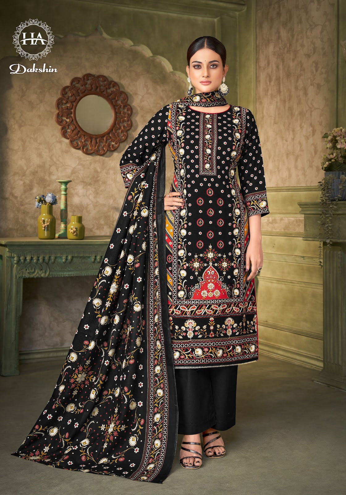 Dakshin Harshit Fashion Viscose Rayon Karachi Salwar Suits Wholesale Price