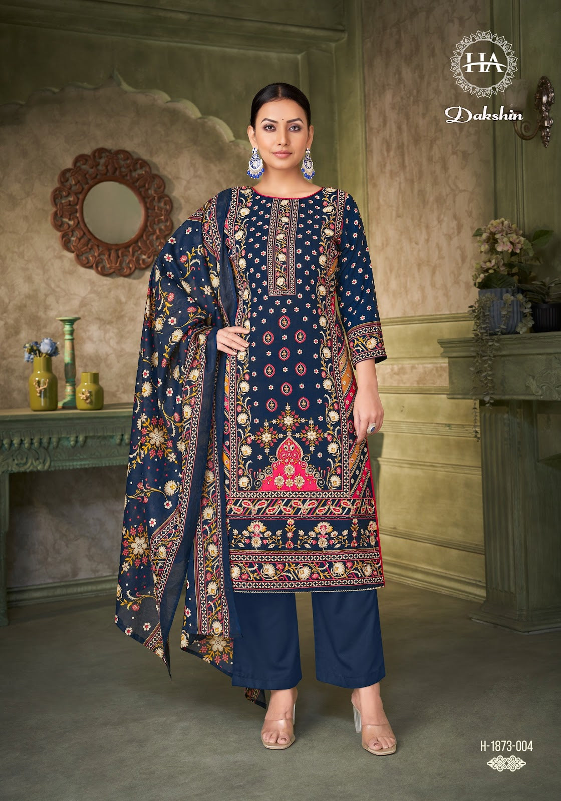 Dakshin Harshit Fashion Viscose Rayon Karachi Salwar Suits Wholesale Price