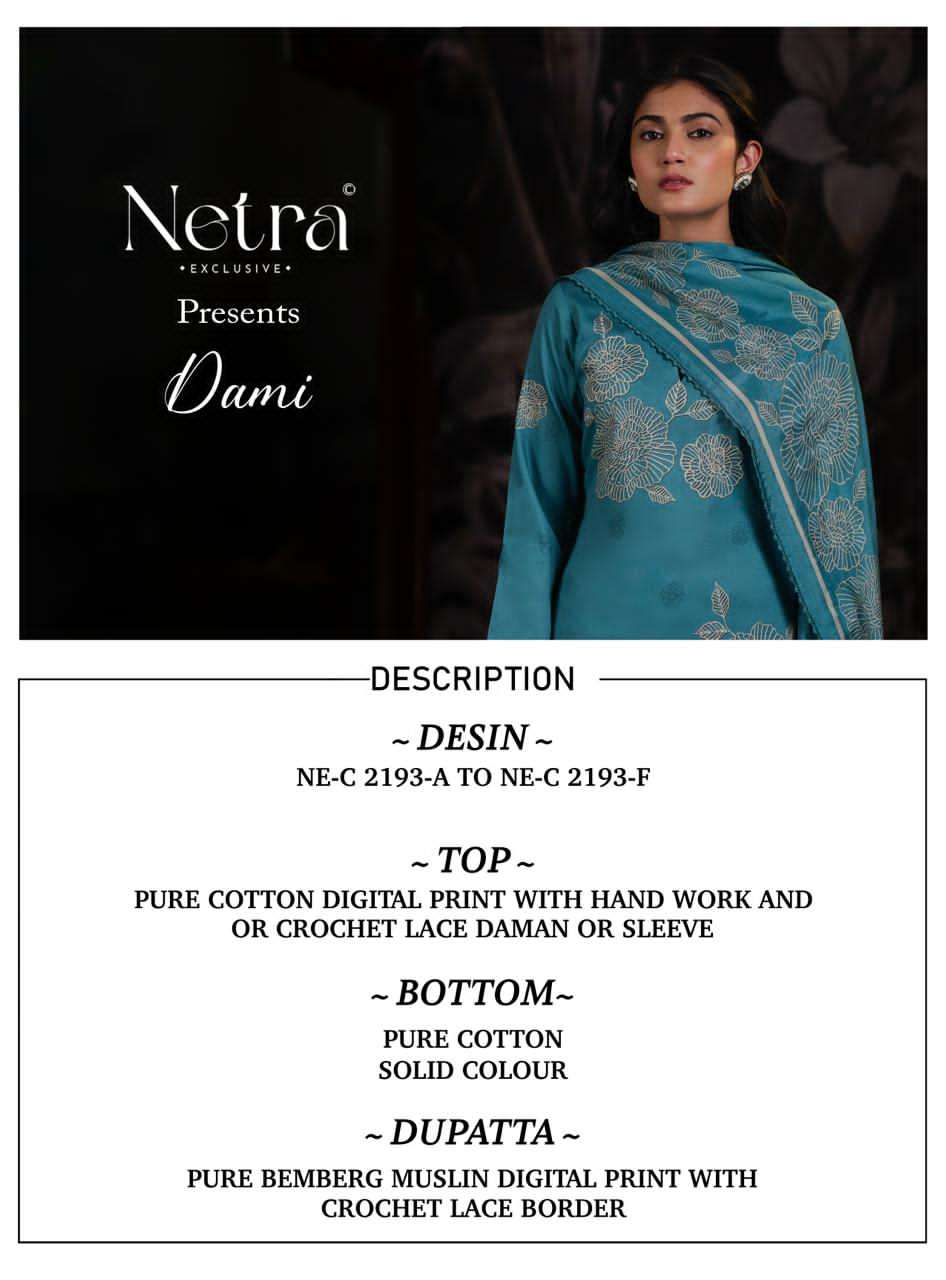 Dami Netra Cotton Pant Style Suits Supplier Gujarat