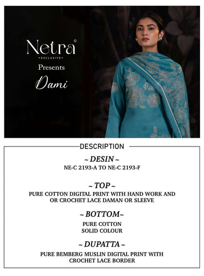 Dami Netra Cotton Pant Style Suits Supplier Gujarat