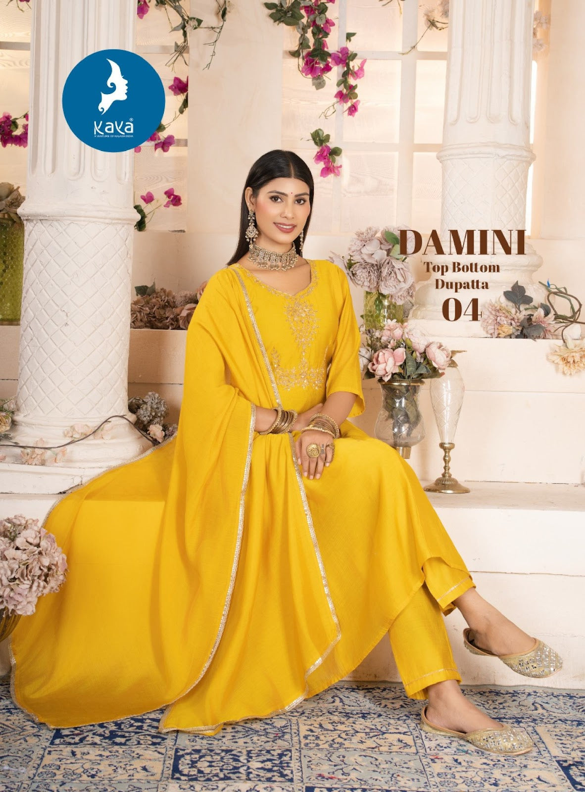 Damini Kaya Chanderi Readymade Anarkali Suits Wholesale Rate