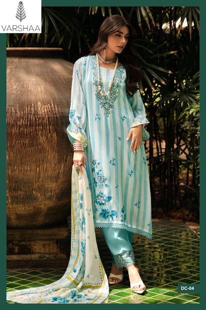 Dance Varshaa Viscose Chinon Pant Style Suits Supplier India