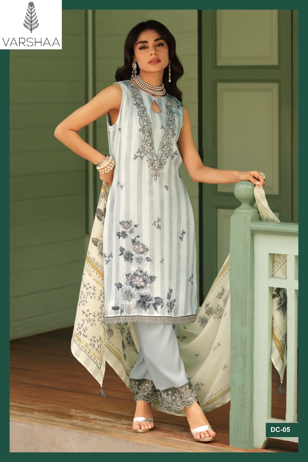 Dance Varshaa Viscose Chinon Pant Style Suits Supplier India
