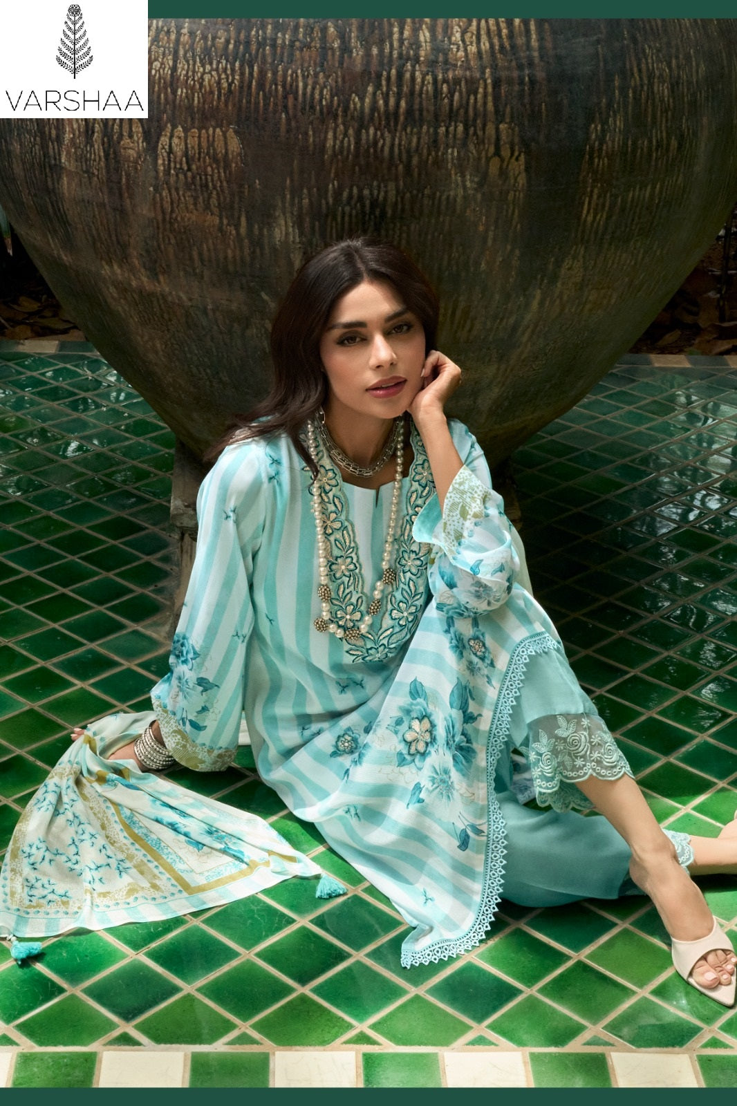 Dance Varshaa Viscose Chinon Pant Style Suits Supplier India