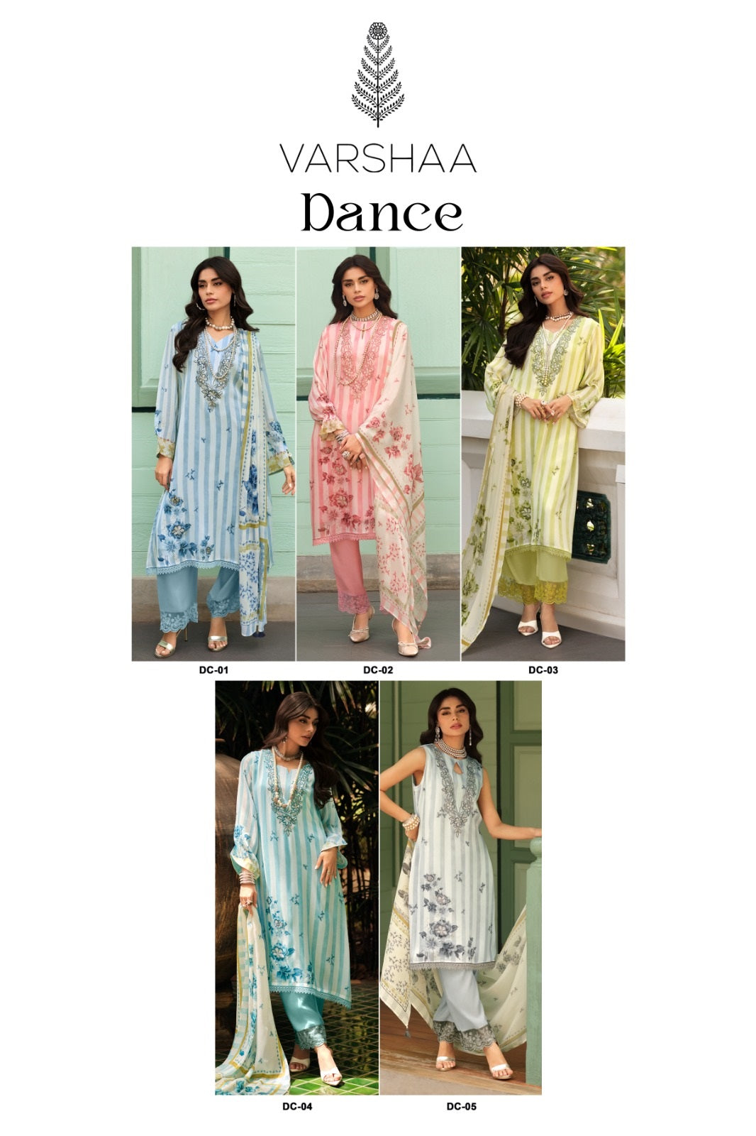 Dance Varshaa Viscose Chinon Pant Style Suits Supplier India