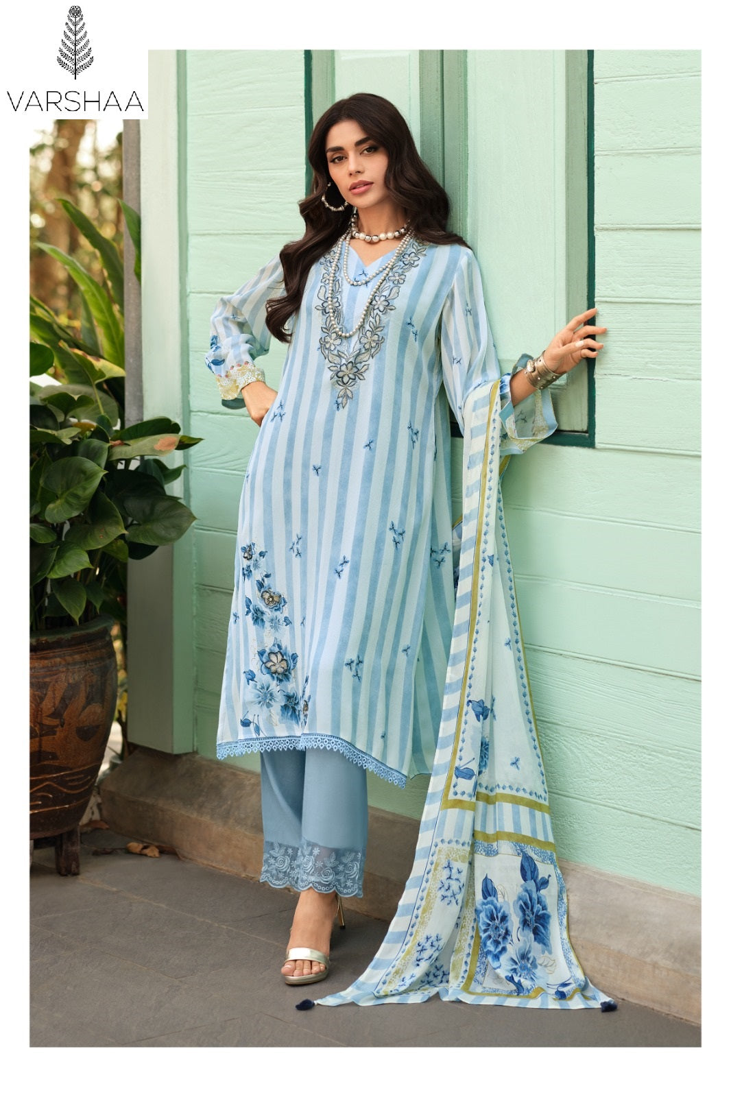 Dance Varshaa Viscose Chinon Pant Style Suits Supplier India