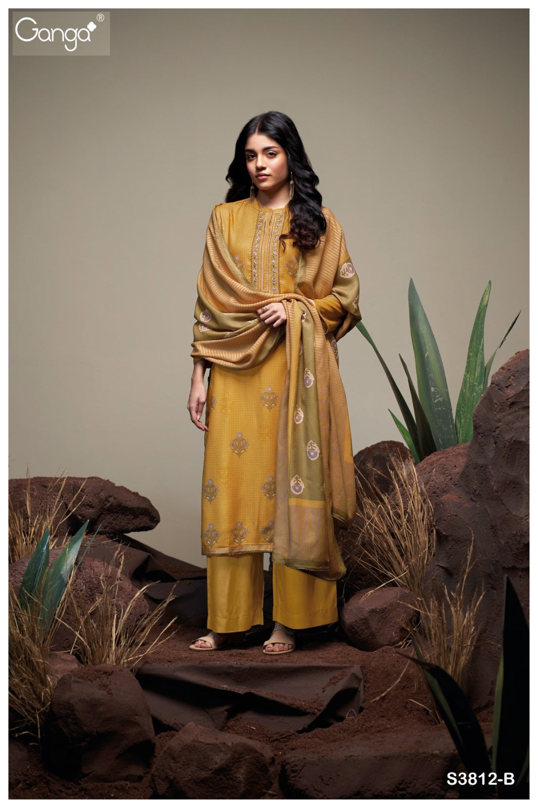 Danika 3812 Ganga Pashmina Suits Wholesale Price