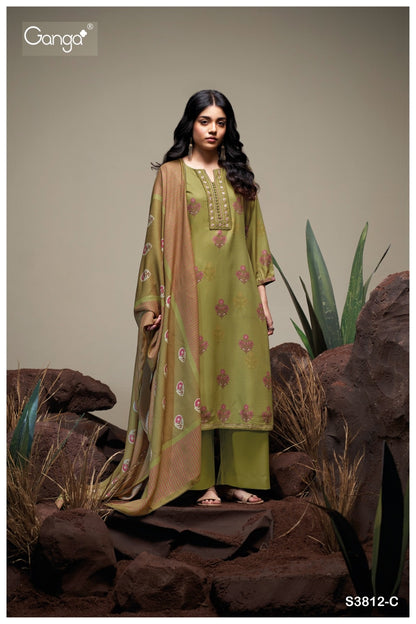 Danika 3812 Ganga Pashmina Suits Wholesale Price