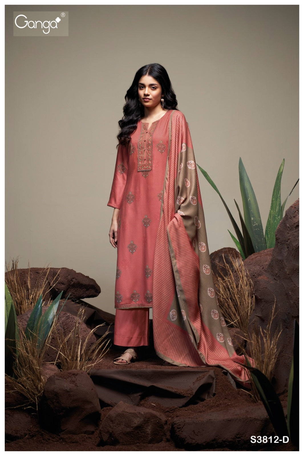 Danika 3812 Ganga Pashmina Suits Wholesale Price