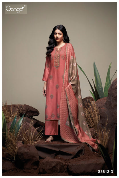 Danika 3812 Ganga Pashmina Suits Wholesale Price