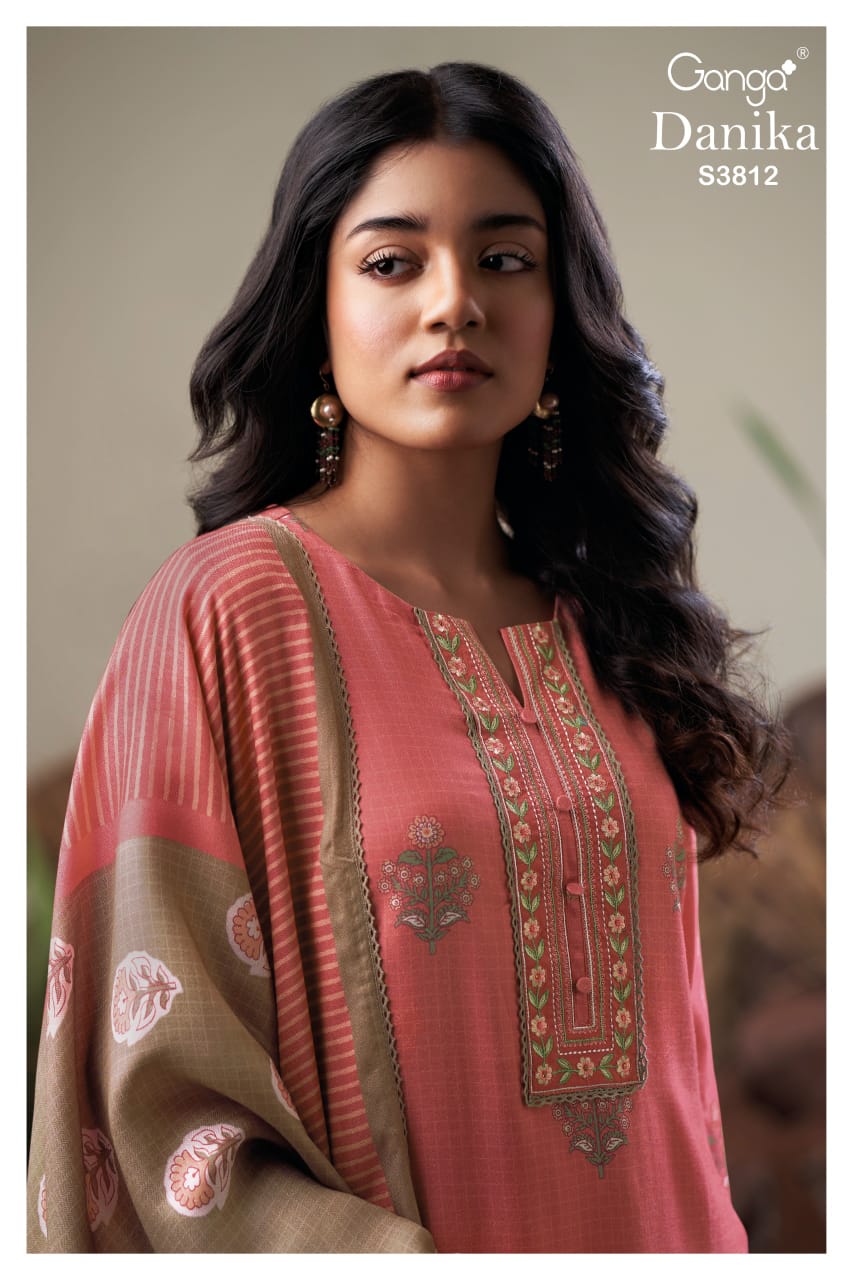 Danika 3812 Ganga Pashmina Suits Wholesale Price