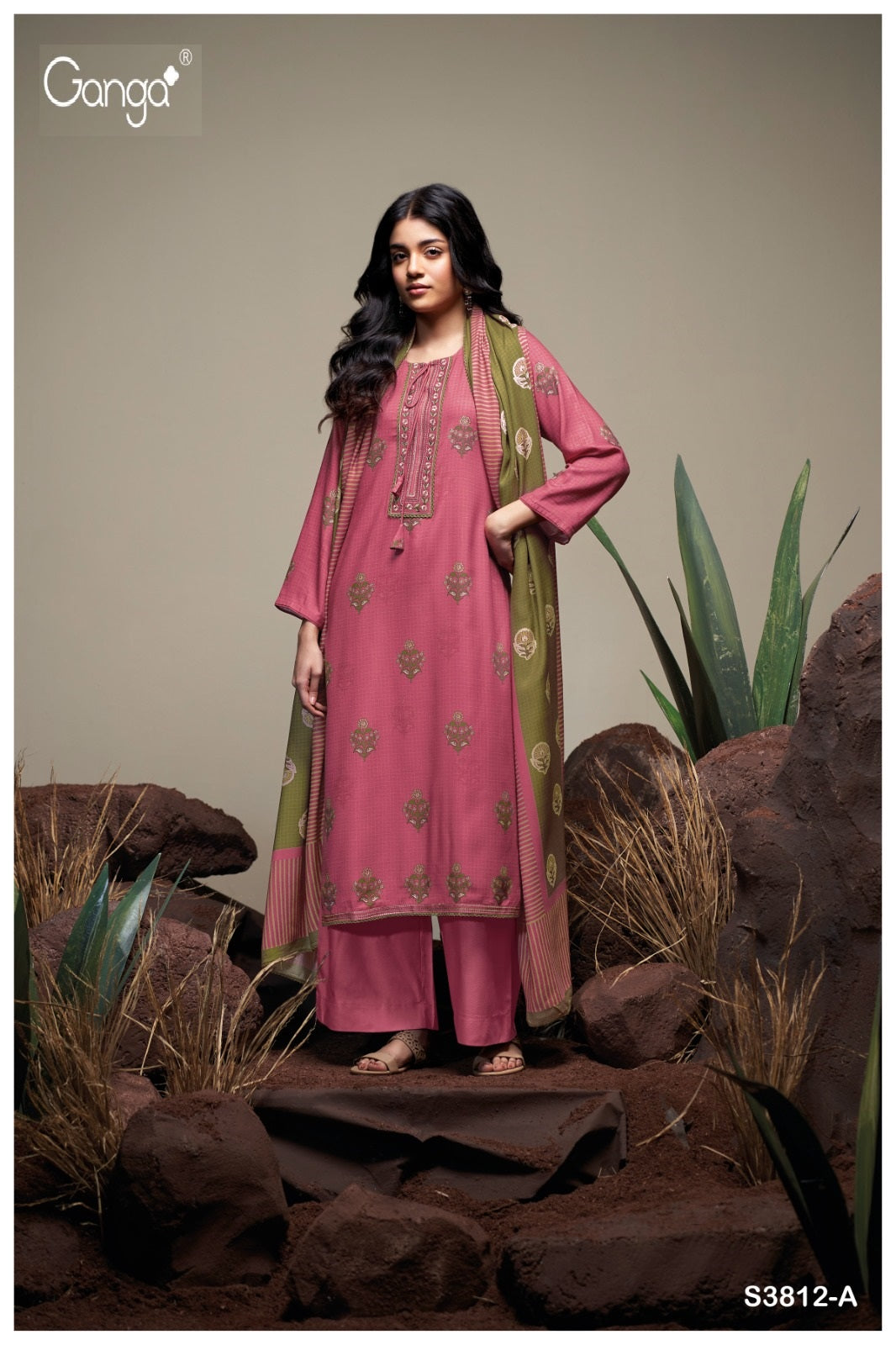 Danika 3812 Ganga Pashmina Suits Wholesale Price