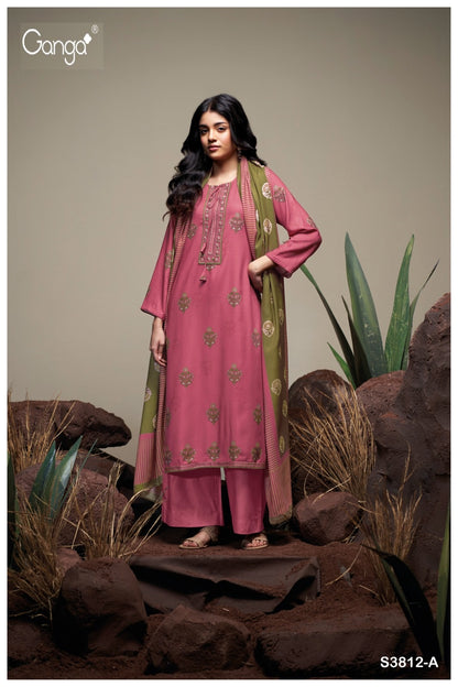 Danika 3812 Ganga Pashmina Suits Wholesale Price