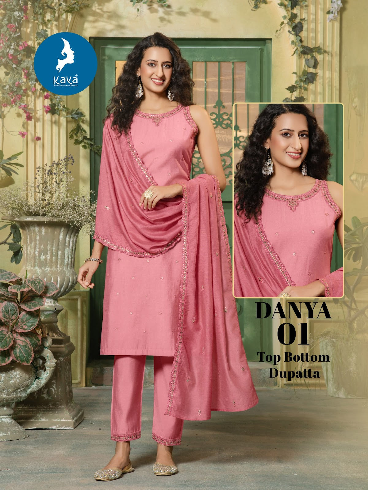 Danya Kaya Roman Silk Readymade Pant Style Suits Wholesaler