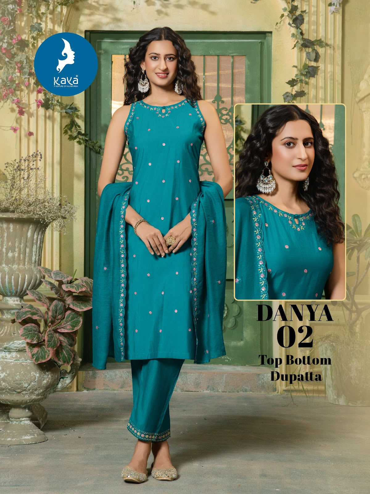 Danya Kaya Roman Silk Readymade Pant Style Suits Wholesaler