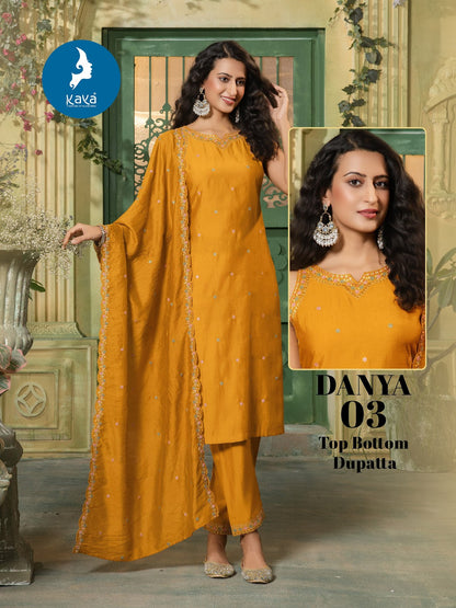Danya Kaya Roman Silk Readymade Pant Style Suits Wholesaler