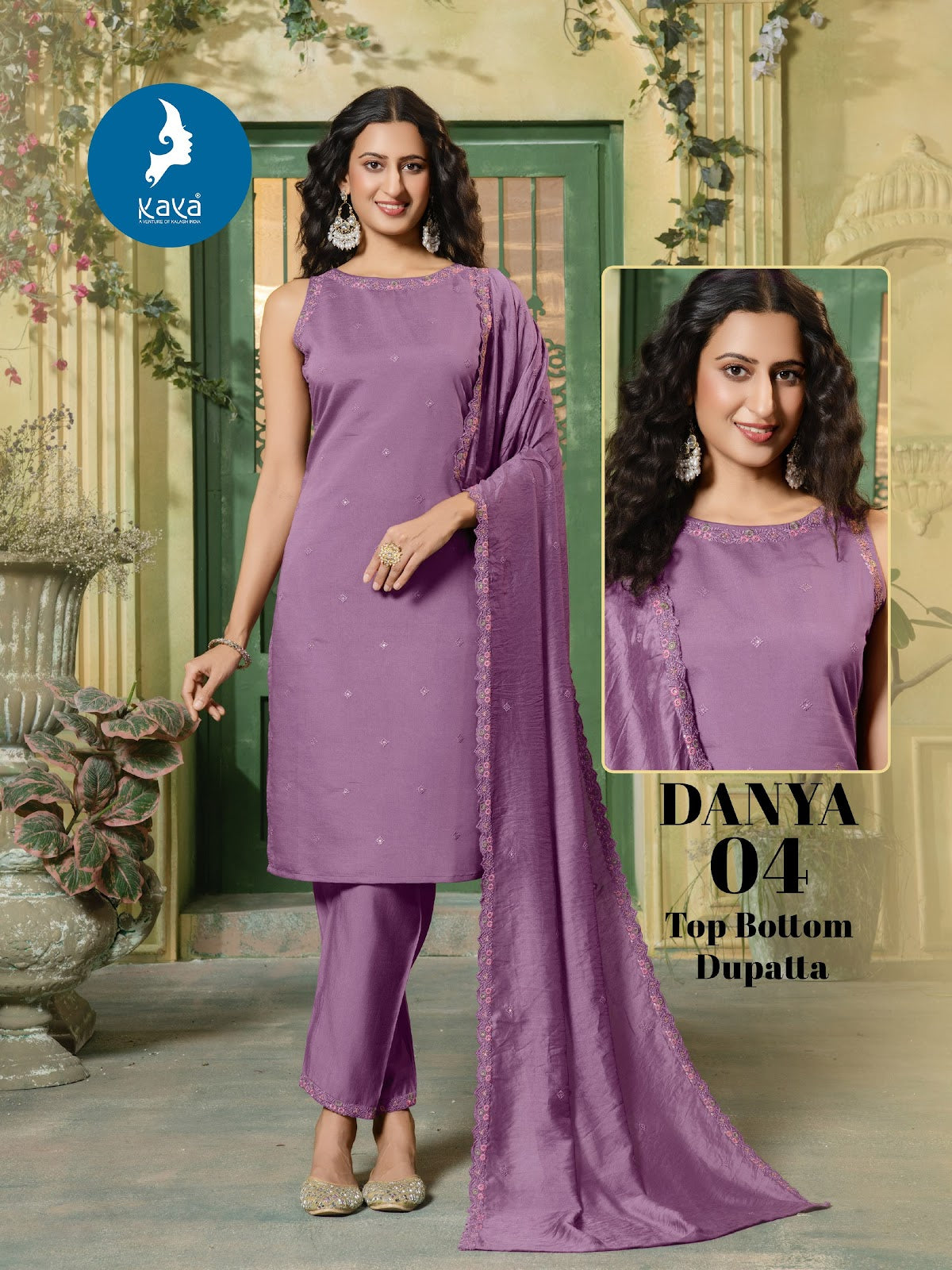 Danya Kaya Roman Silk Readymade Pant Style Suits Wholesaler