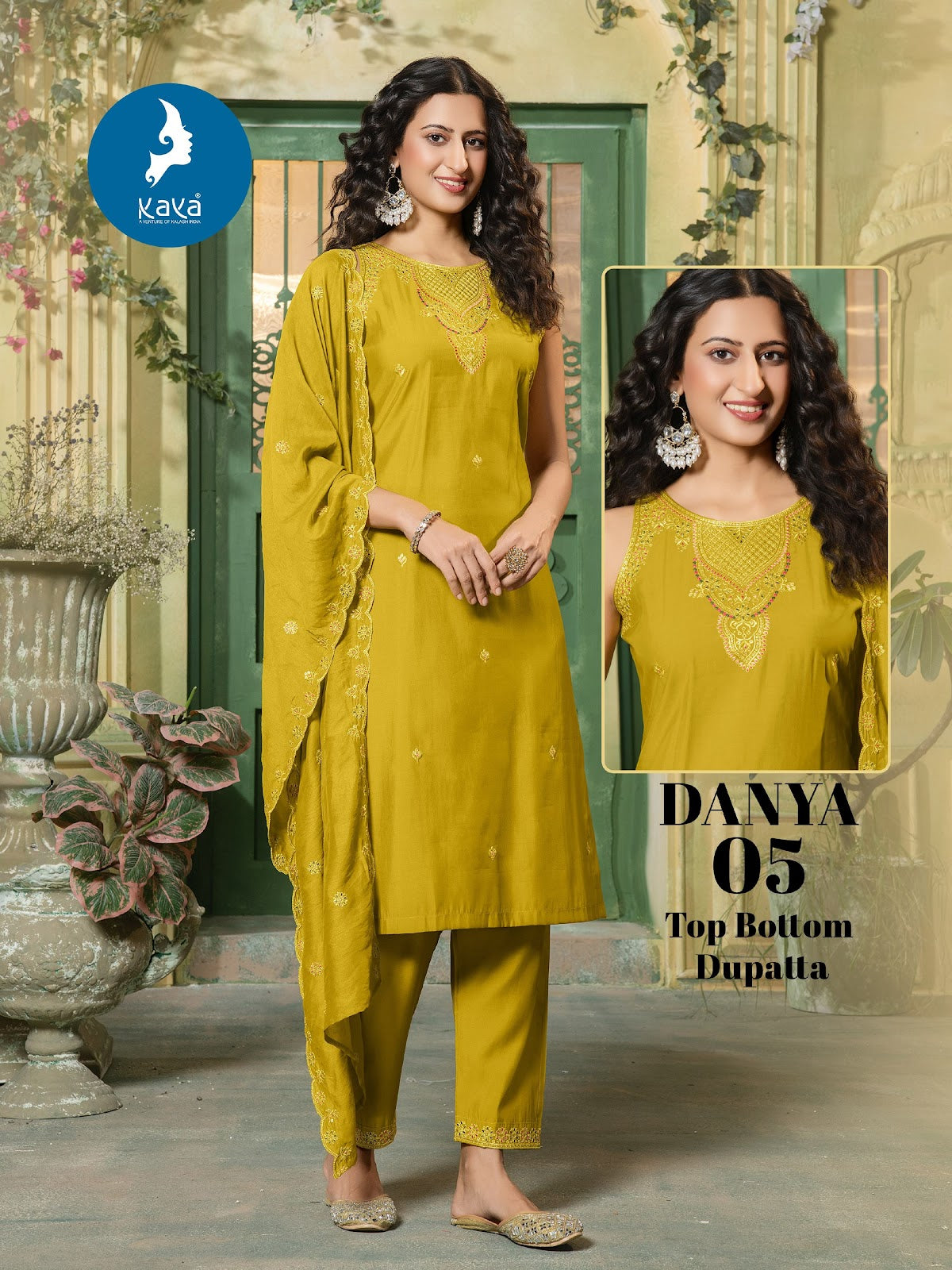 Danya Kaya Roman Silk Readymade Pant Style Suits Wholesaler