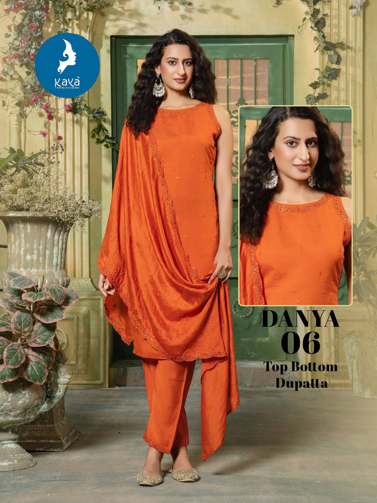 Danya Kaya Roman Silk Readymade Pant Style Suits Wholesaler