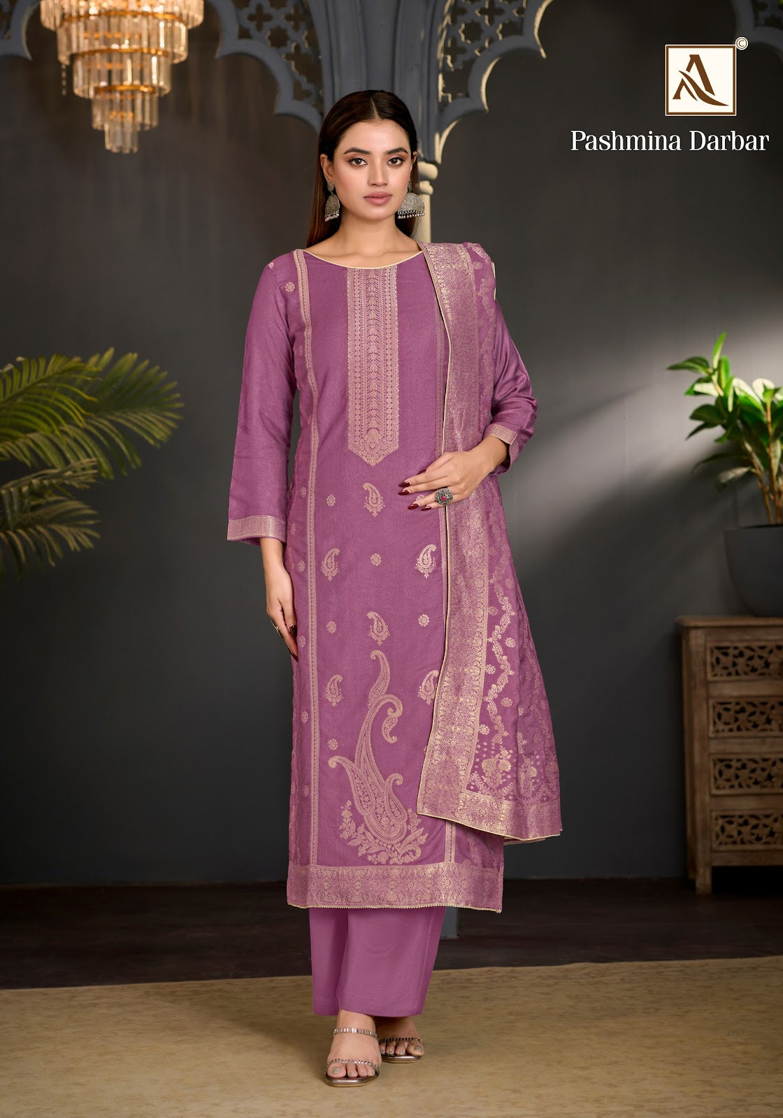 Darbar Alok Viscose Pashmina Suits Supplier India