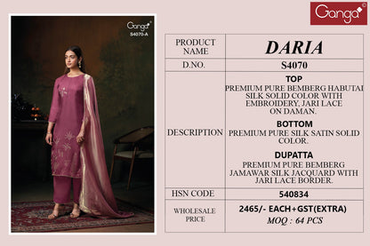 Daria 4070 Ganga Pant Style Suits Supplier India