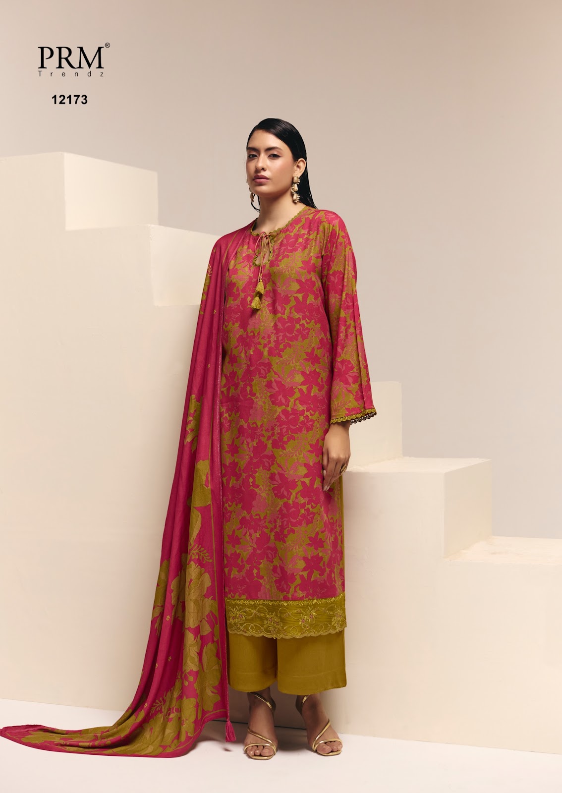 Daria Prm Trendz Viscose Pashmina Suits Wholesaler India