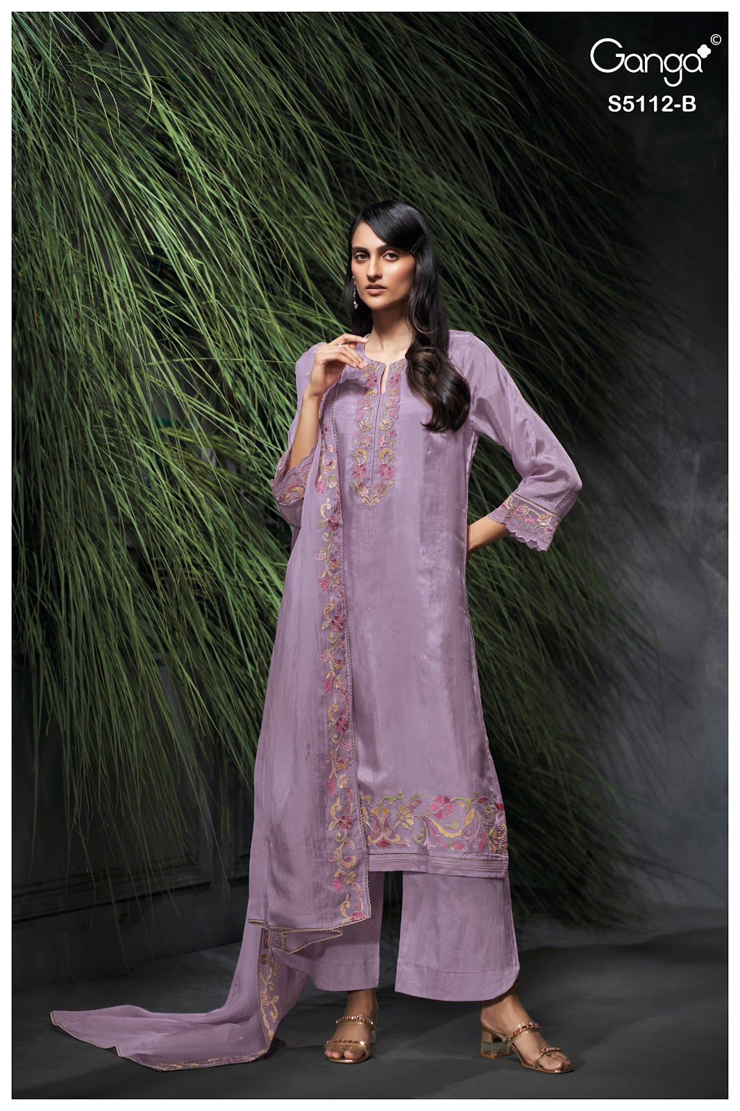 Dariah S5112 Ganga Bemberg Plazzo Style Suits Exporter India