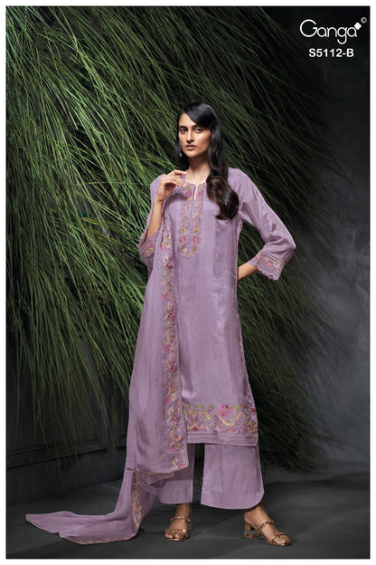 Dariah S5112 Ganga Bemberg Plazzo Style Suits Exporter India