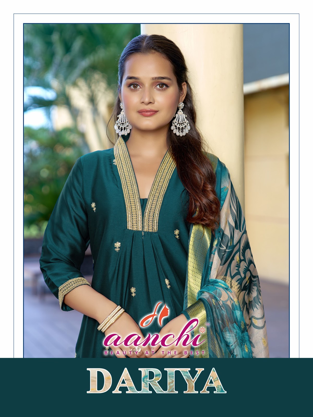 Dariya Aanchi Crystal Silk Readymade Pant Style Suits Wholesaler Ahmedabad