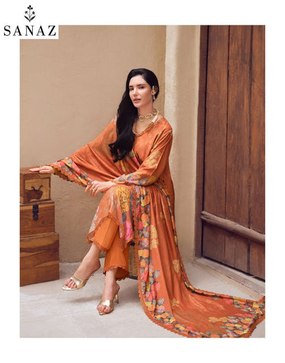 Dark Petals Sanaz Viscose Muslin Pant Style Suits Wholesaler India