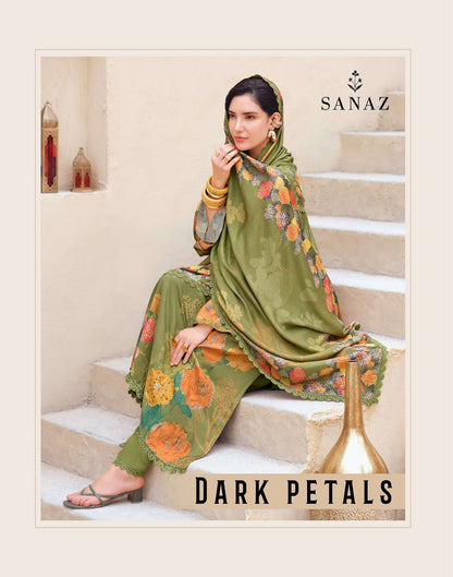 Dark Petals Sanaz Viscose Muslin Pant Style Suits Wholesaler India