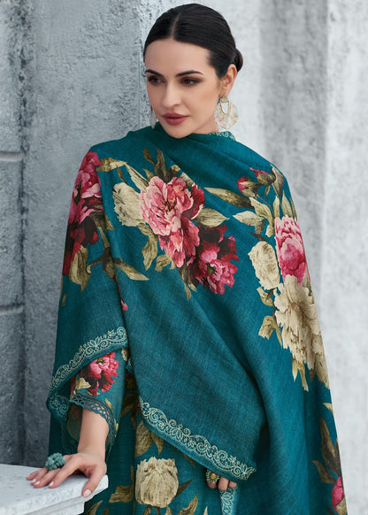 Dark Petals Varsha Fashions Viscose Pashmina Suits Manufacturer Ahmedabad