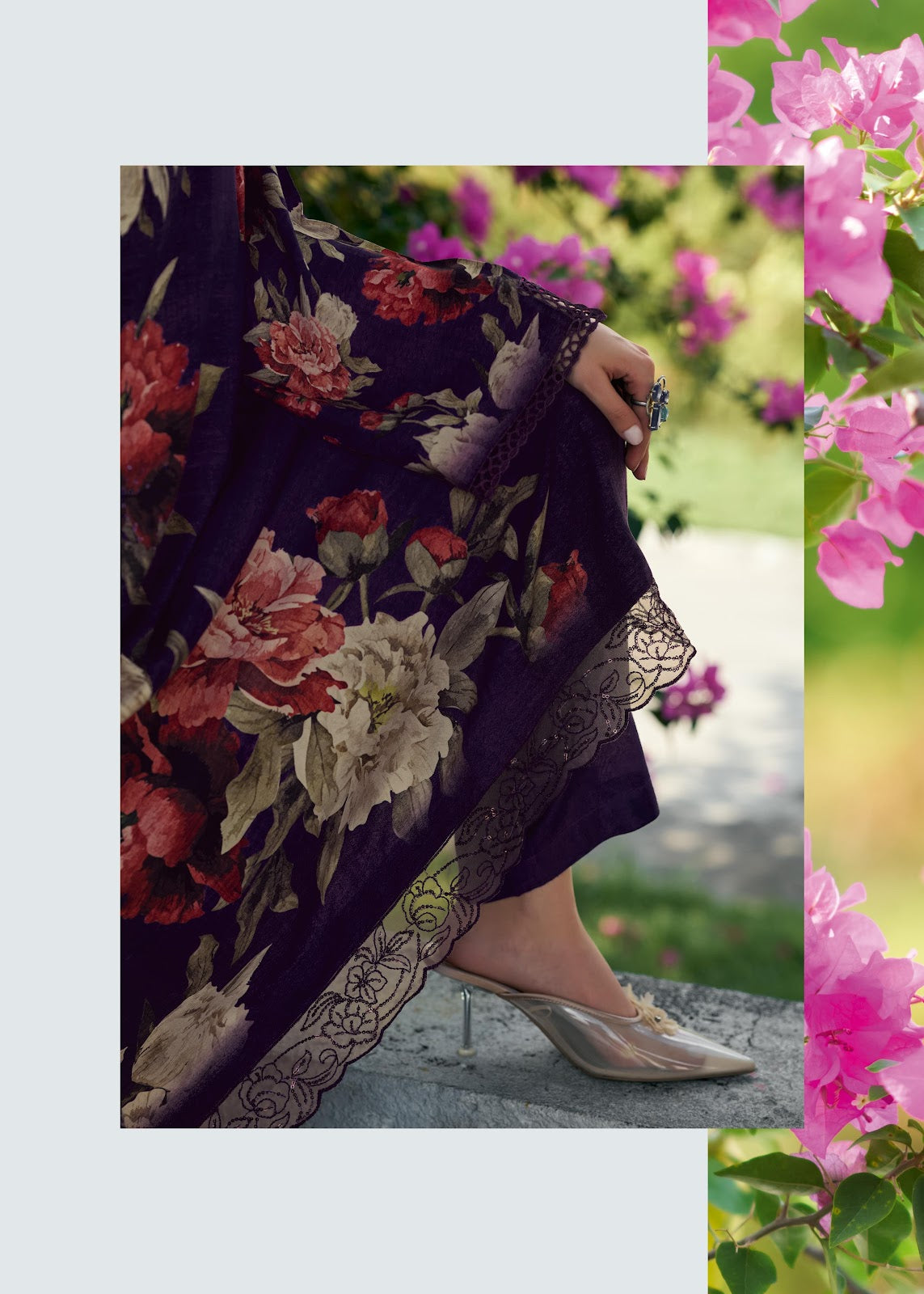 Dark Petals Varsha Fashions Viscose Pashmina Suits Manufacturer Ahmedabad