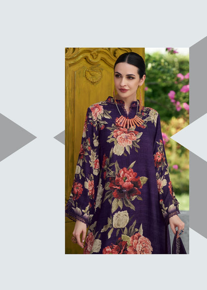 Dark Petals Varsha Fashions Viscose Pashmina Suits Manufacturer Ahmedabad