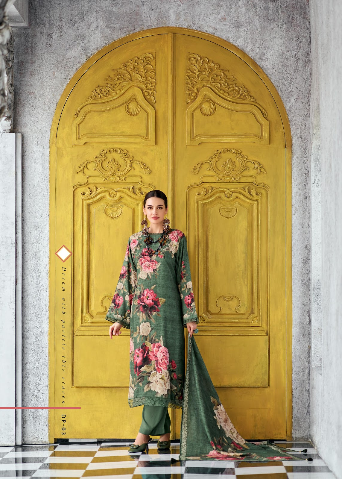 Dark Petals Varsha Fashions Viscose Pashmina Suits Manufacturer Ahmedabad
