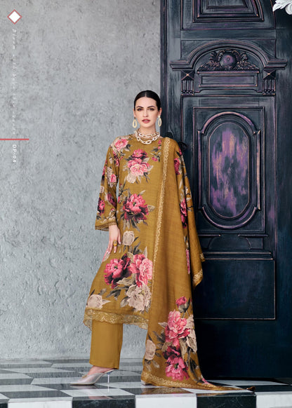 Dark Petals Varsha Fashions Viscose Pashmina Suits Manufacturer Ahmedabad