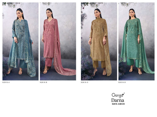 Darna S2816 Ganga Premium Pashmina Suits Wholesale Price
