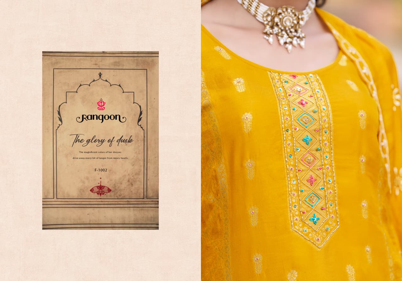Darpan Vol 2 Rangoon Dola Jacquard Readymade Plazzo Style Suits Wholesale Rate