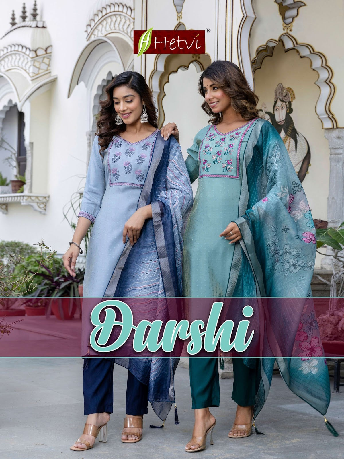 Darshi Hetvi Roman Readymade Pant Style Suits Exporter Gujarat