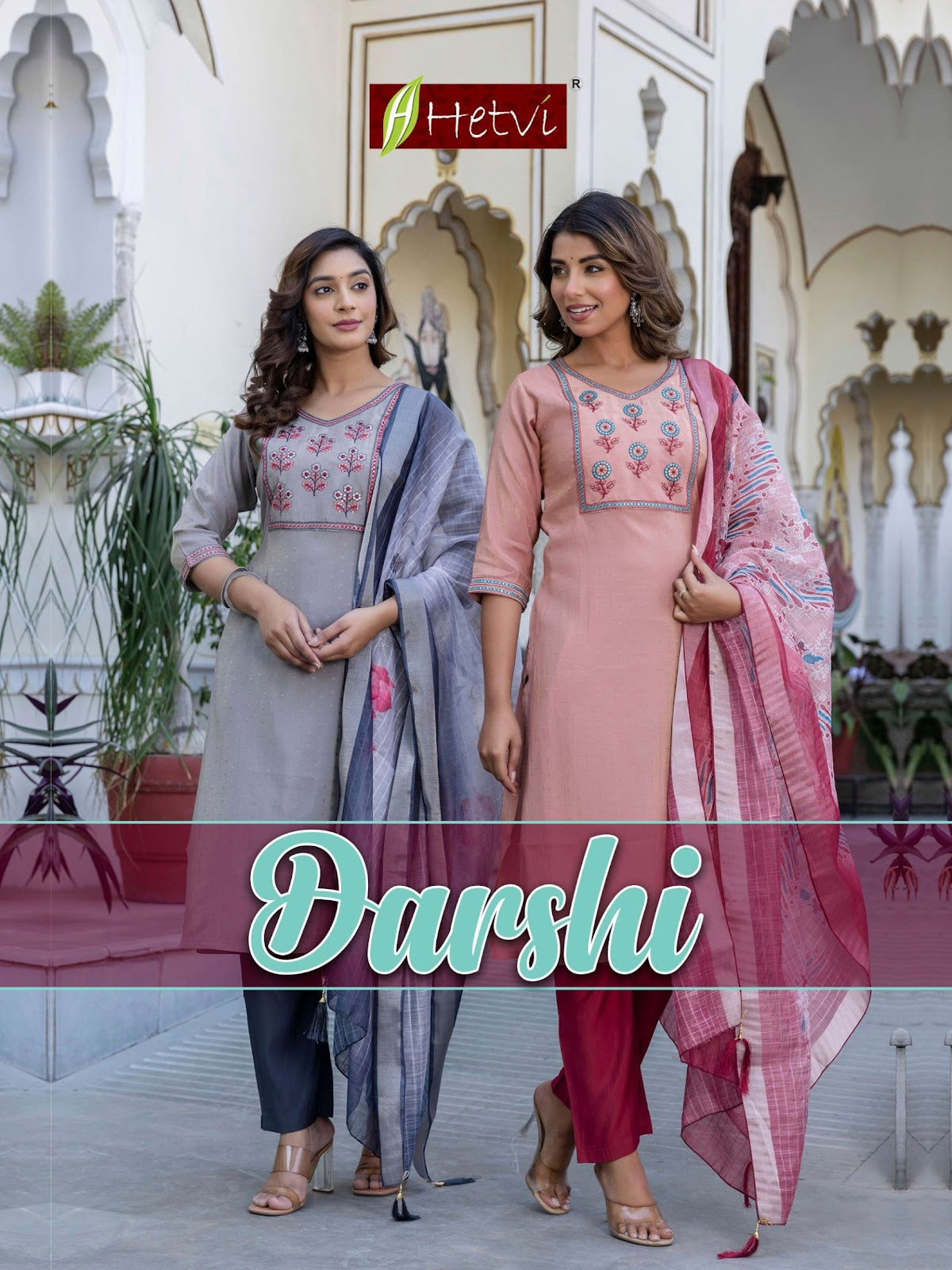 Darshi Hetvi Roman Readymade Pant Style Suits Exporter Gujarat