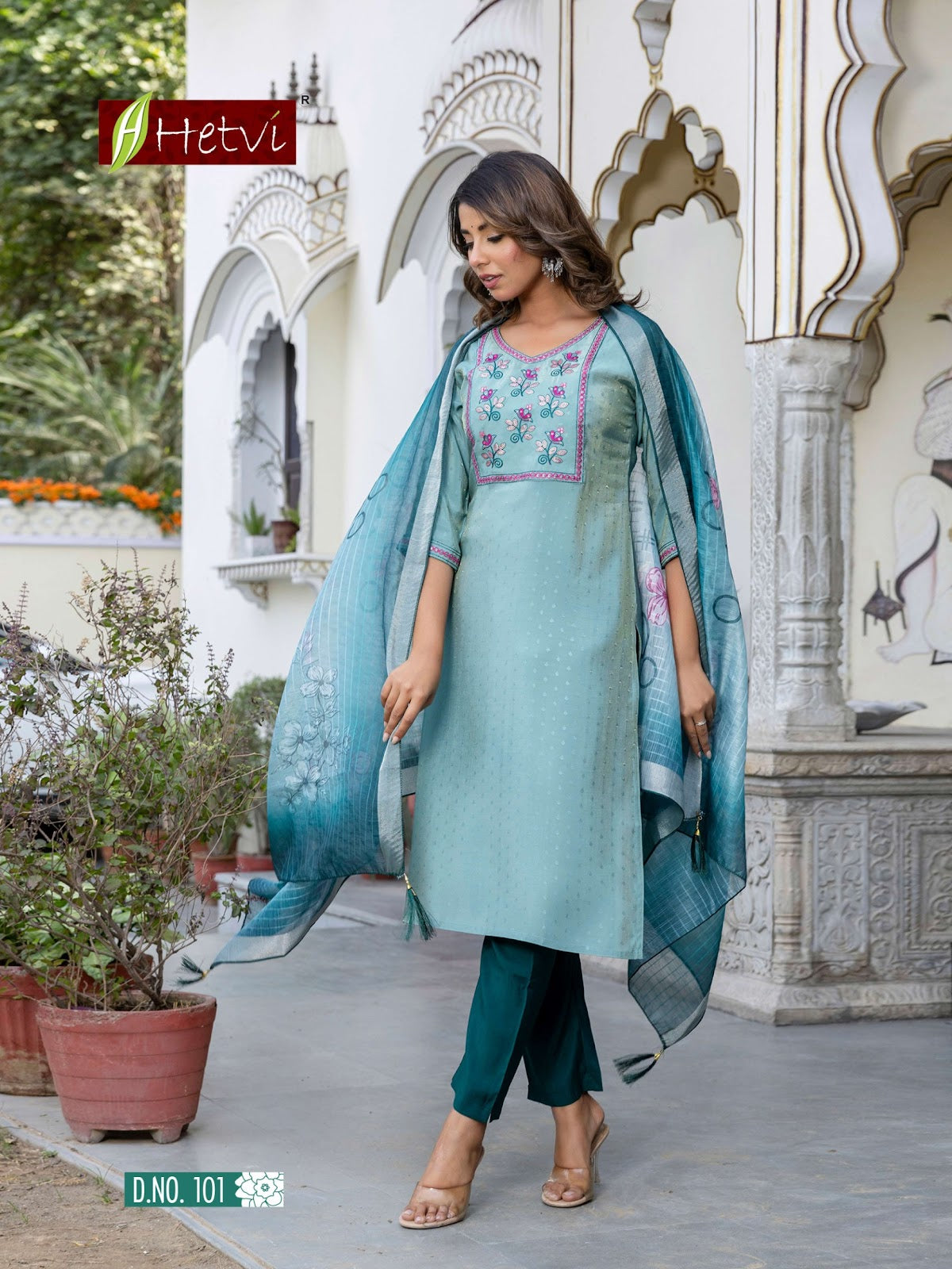 Darshi Hetvi Roman Readymade Pant Style Suits Exporter Gujarat