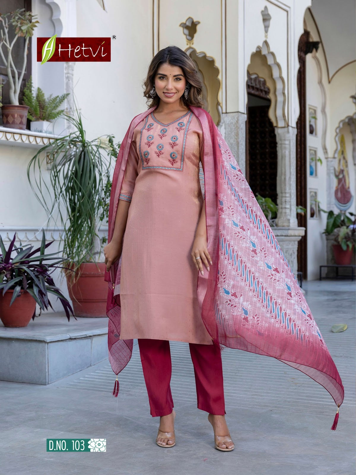 Darshi Hetvi Roman Readymade Pant Style Suits Exporter Gujarat