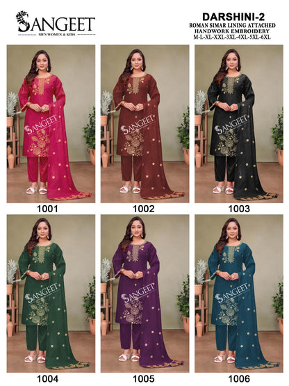 Darshini 2 Sangeet Roman Simmer Readymade Pant Style Suits Exporter Ahmedabad