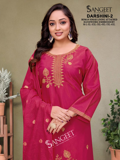 Darshini 2 Sangeet Roman Simmer Readymade Pant Style Suits Exporter Ahmedabad